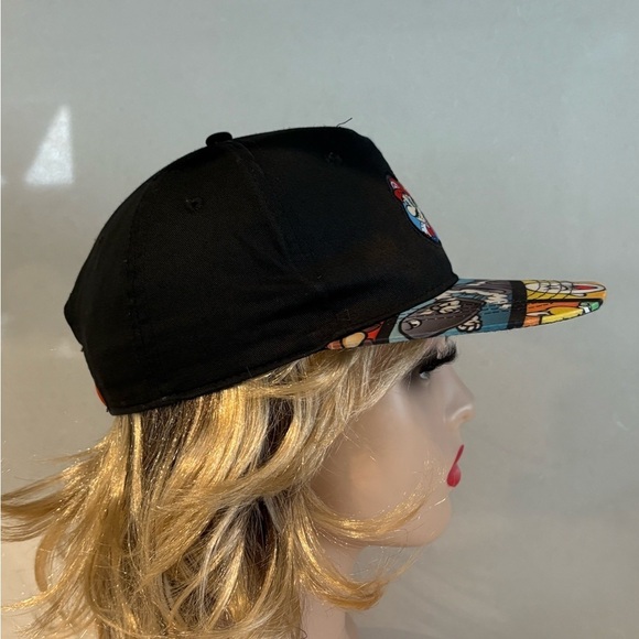 Black Super Mario Bros SnapBack Hat Unisex One Size - Picture 5 of 14